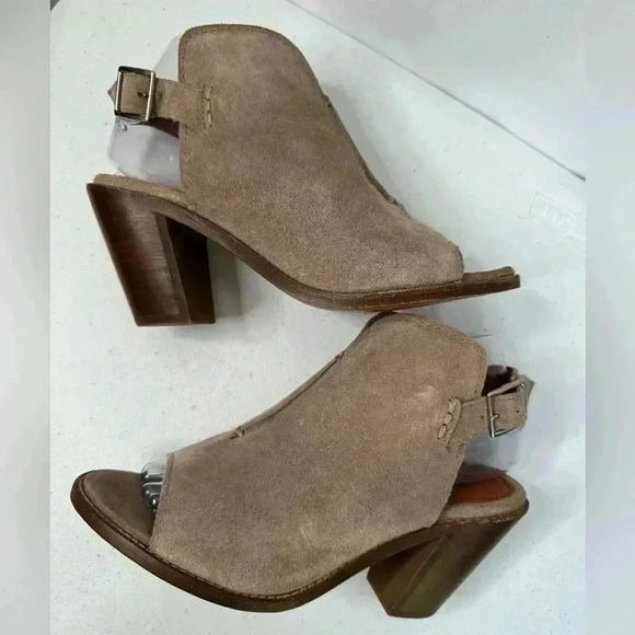 Frye Women’s Courtney Sandals Ash Suede Leather Slingback Open Toe Bootie Size 7 - Picture 4 of 14